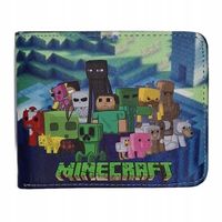 Portfel Dwuczęściowy Rozkładany Kieszeń Suwak Dla Gracza Minecraft