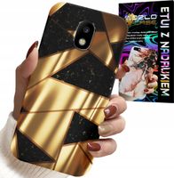 ETUI DO SAMSUNG GALAXY J5 2017 - ZŁOTE ELEGANCKIE WZORY + FOLIA HYDRO