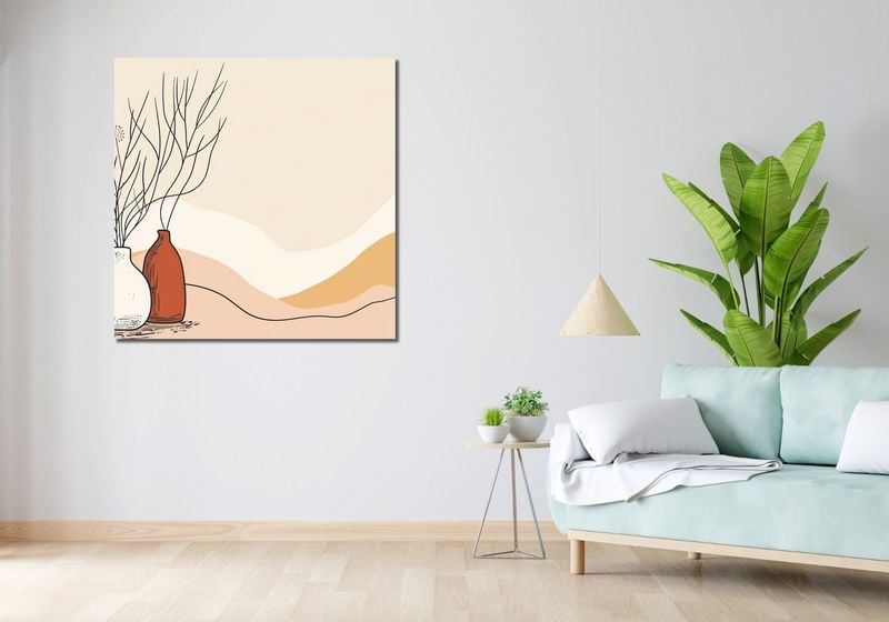 Obraz 100x100cm Stylowe Beże zdjęcie 2