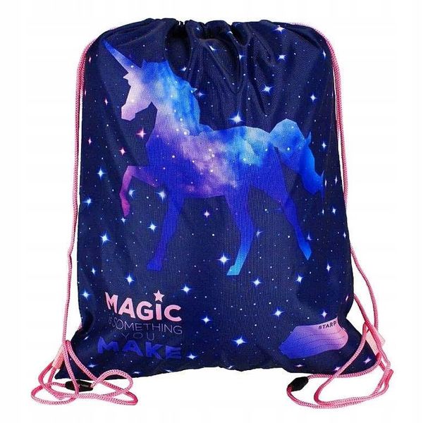 TORNISTER ERGONOMICZNY SZKOLNY DLA DZIEWCZYNKI JEDNOROŻCE PIÓRNIK WOREK zdjęcie 3