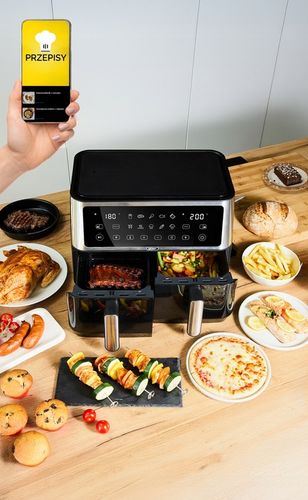 Frytkownica beztłuszczowa Dwukomorowa 10L Air Fryer Yoer 2850W 10 na Arena.pl