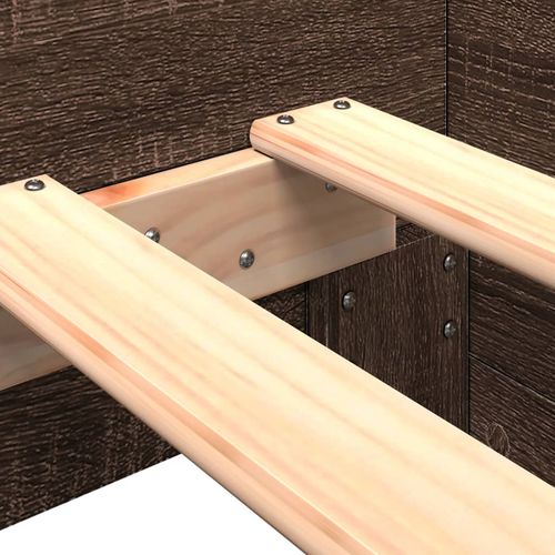 Łóżko bez materaca, brązowy dąb, 100x200 cm na Arena.pl