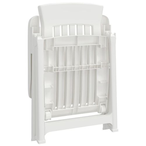 Rozkładane krzesła ogrodowe, 2 szt., białe, PP na Arena.pl