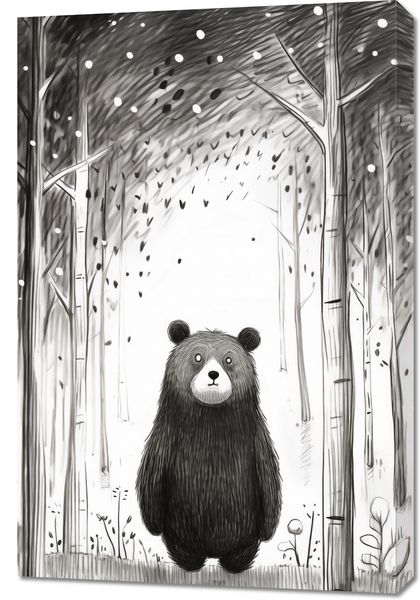 Obraz 60x90cm Ciekawski Miś zdjęcie 1