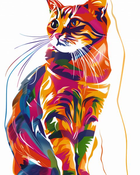 Plakat 40x50cm Nasycony Kot zdjęcie 1