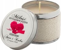 Świeczki zapachowe z imionami i datą oryginalne podziękowanie na wesele