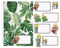 NAKLEJKI NA ZESZYT ZESZYTY NALEPKA 8szt - BOB BUDOWNICZY WZORY + GRATIS