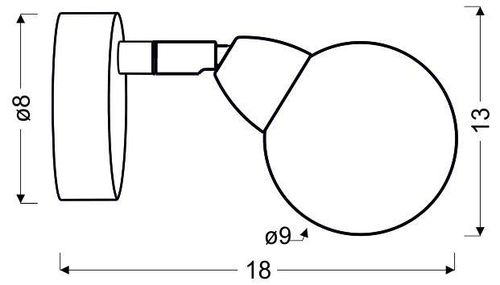Bolo kinkiet 1x6W LED smd główka 6 okrągła 1e z przegubem klosz wymienny kd na Arena.pl
