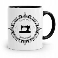 Kubek Czarny Dla Krawcowej Krawcowa Taylor Shop Z Nadrukiem Ze Zdjęciem