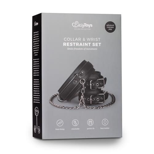 Kajdanki-Leather Collar With Handcuffs zdjęcie 2