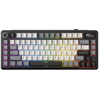 royal kludge rk l75 knight black gaming keyboard beige switch