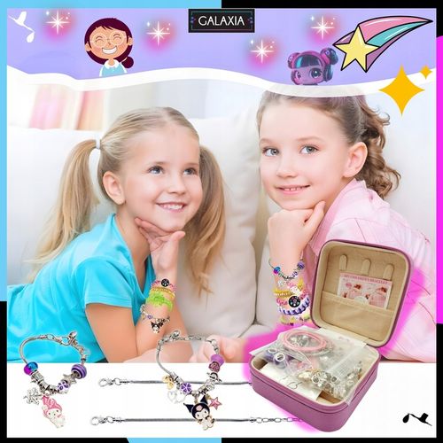 ZESTAW DO ROBIENIA BRANSOLETEK NASZYJNIKÓW Do Biżuterii Dla Dzieci Kuromi na Arena.pl