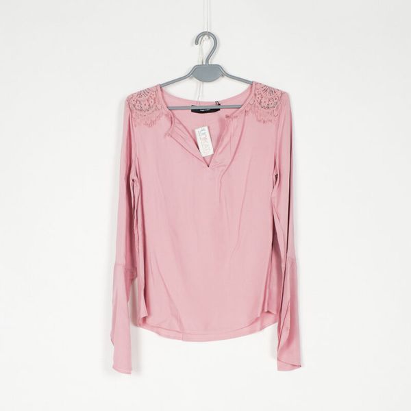 BLUZKA DAMSKA RÓŻOWA Z KORONKĄ VERO MODA  R. XS zdjęcie 1