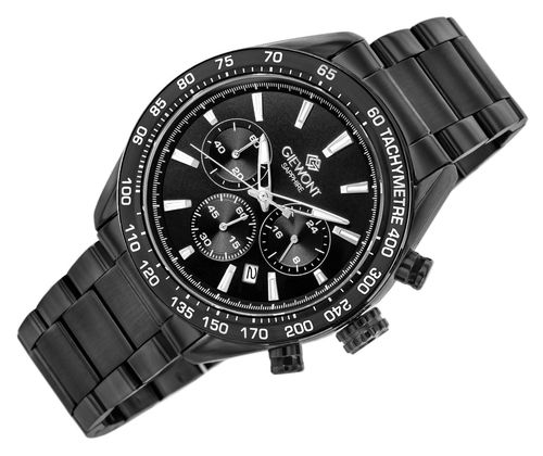 zegarek męski giewont chronograph sapphire czarny gw9580-b2 na Arena.pl