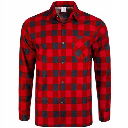 KOSZULA FLANELOWA CASUAL W KRATE MĘSKA 100% BAWEŁNA r. L na Arena.pl