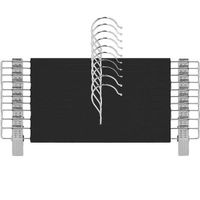 Wieszaki klamrowe na ubrania 10 szt. do spodni, spódnic zestaw czarny