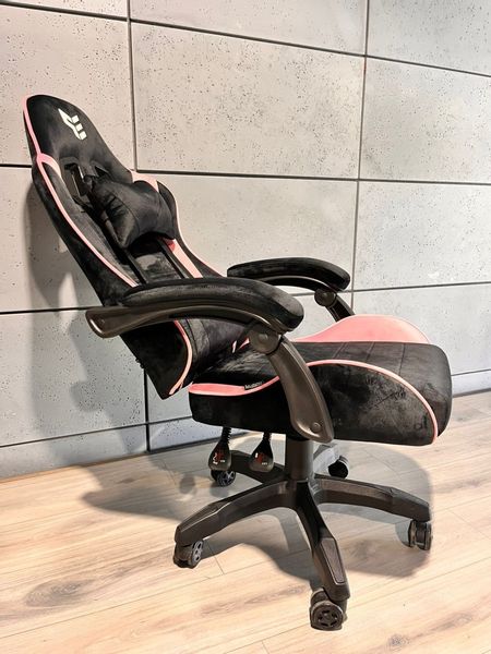 Fotel obrotowy gamingowy HERO ENZO PINK ALCANTARA zdjęcie 4