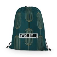 WORKO-PLECAK z Twoim imieniem Zielona geometria III 095