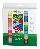 Farba akrylowa 12ml 24 kol HAPPY COLOR