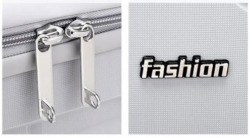 WALIZKA KABINOWA 37L srebrna szarość 55cm x 35cm x 22cm polipropylen twarda na Arena.pl