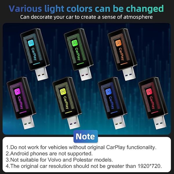 Lyssiefeel Wireless CarPlay Adapter Easy Plug & Play zdjęcie 4