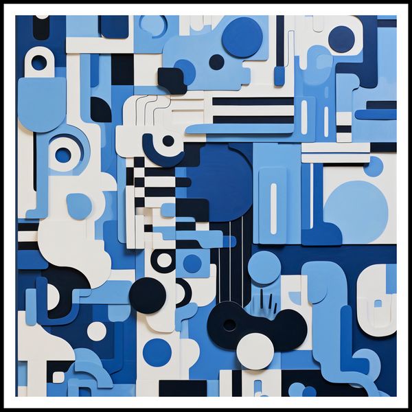 Plakat 100x100cm Niebieski Labirynt zdjęcie 3