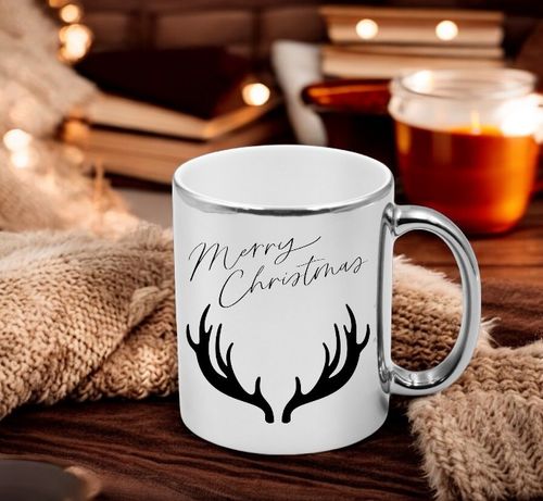 KUBEK SREBRNY PREMIUM PREZENT ŚWIĄTECZNY BOŻE NARODZENIE MIKOŁAJKI na Arena.pl