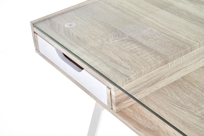 Biurko Sabal dąb sonoma/ białe zdjęcie 4