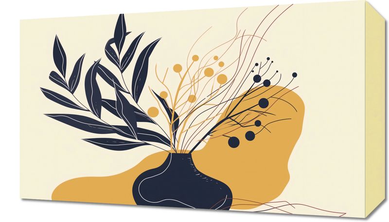 Obraz 50x30cm Spokój Ciemnych Liści zdjęcie 1