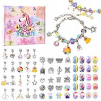 KORALIKI KREATYWNY ZESTAW DO ROBIENIA BRANSOLETEK CHARMS JEDNOROŻEC