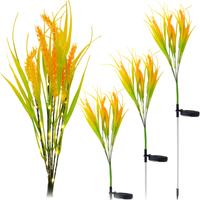 Lampa solarna wbijana TRAWA LED lampka kwiat SOLARNY KWIATY 4szt DEKORACJA