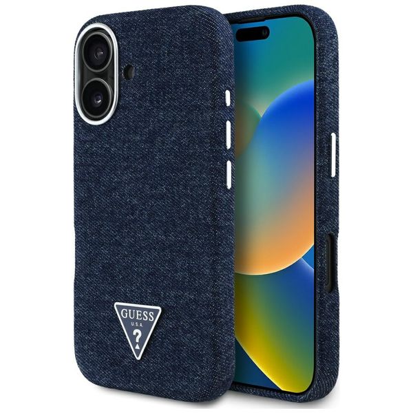 Etui Guess do iPhone 16, Niebieski, MagSafe zdjęcie 1