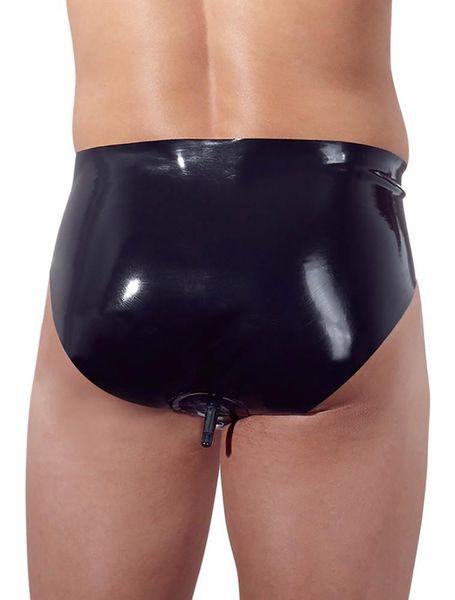 men's latex briefs with plug m zdjęcie 4