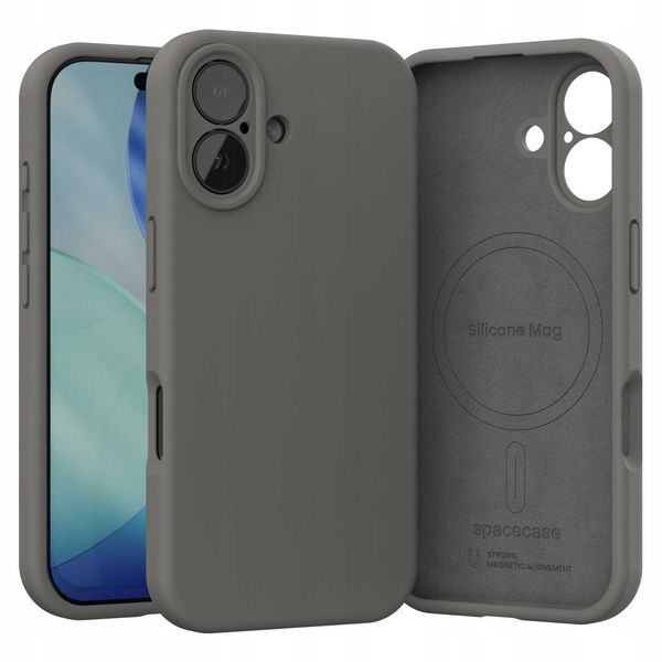 Spacecase Silicone Mag Iphone 17 Gray zdjęcie 3