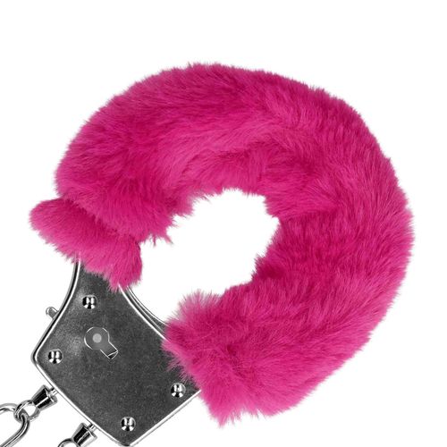 furry metal hand cuffs - pink na Arena.pl