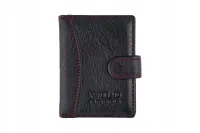 czarne etui skórzane na wizytówki karty wild horse