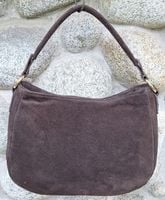 Zamszowa Torebka WŁOSKA listonoszka SKÓRA NATURALNA Vera Pelle CZEKOLADA