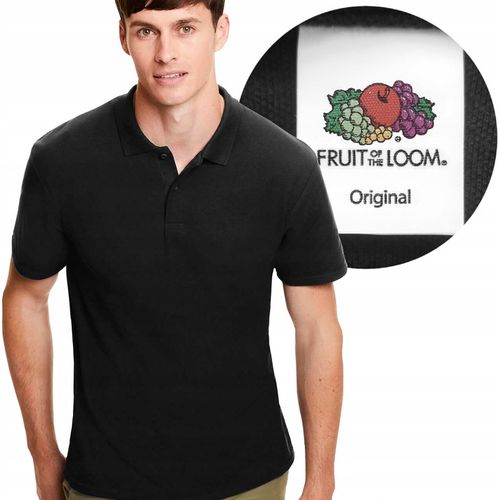 KOSZULKA Polo ORIGINAL Fruit of The Loom black XL na Arena.pl