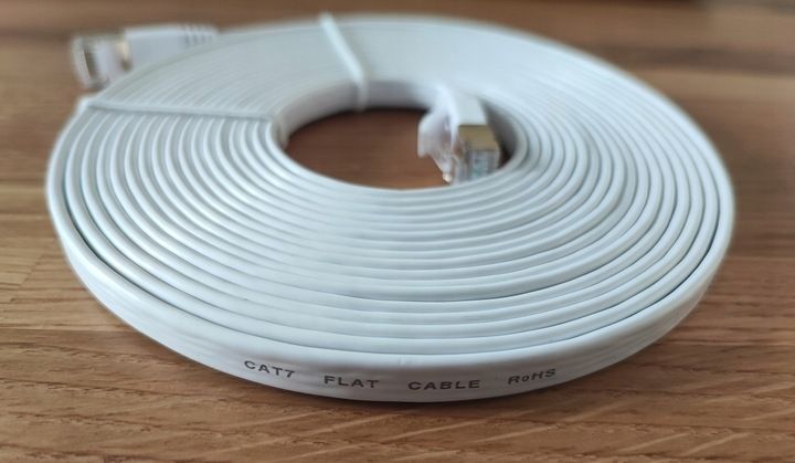 KABEL SIECIOWY LAN ETHERNET PŁASKI RJ45 CAT7 15m zdjęcie 5