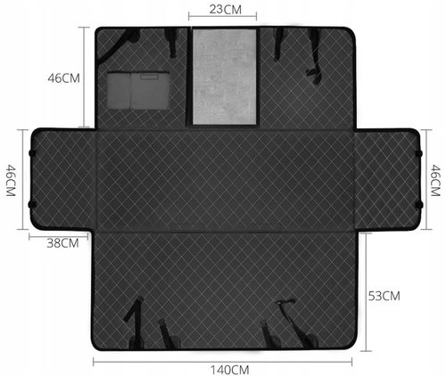 Mata do samochodu tkanina Reverse czarny 140 cm x 209 cm na Arena.pl