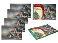 Kpl. 4 podkładek korkowych pod talerze - Boże Narodzenie (CARMANI)