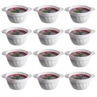 KADAX Bulionówka 650ml Flaczarka Biała Miska 12szt