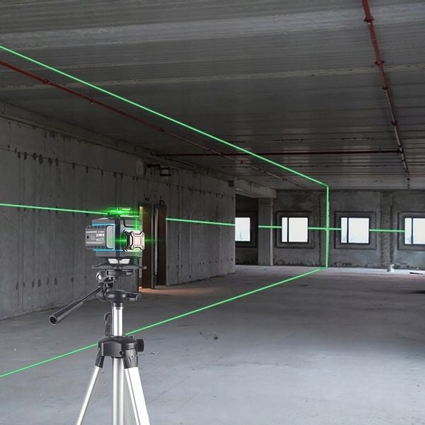 LASER KRZYŻOWY BLOKADA WAHADŁA POZIOMICA LASEROWA 4D 360 16 LINII + STATYW zdjęcie 9