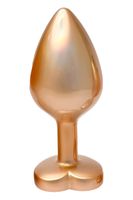 korek analny gleaming love pearl gold plug medium dreamtoys
