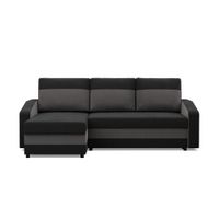 Narożnik uniwersalny, mikrofaza, AURELO, 231x140x92 cm, szary | TYLETEGOTU