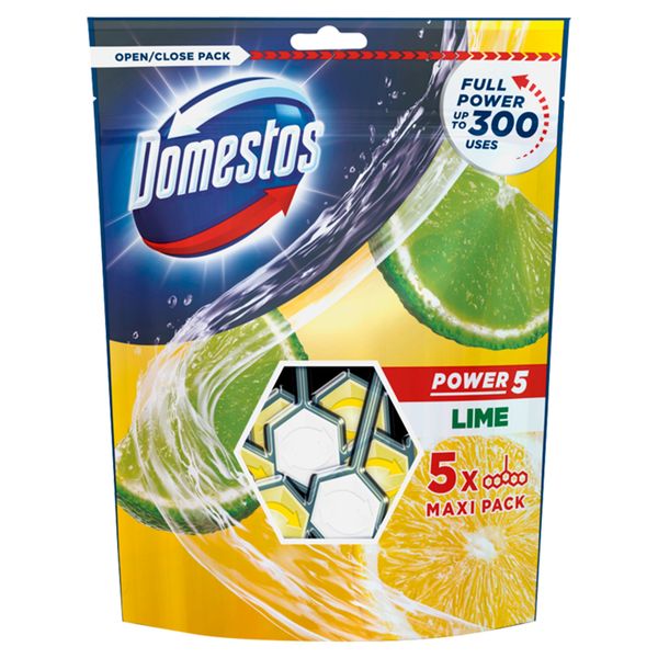 Domestos Wc Blok 5X55G Power 5 - Lime zdjęcie 1