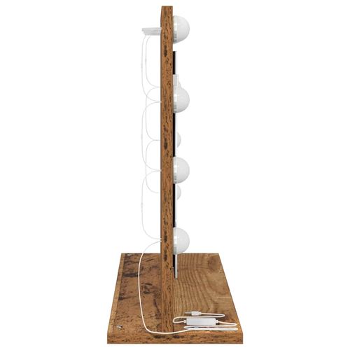 Lustro toaletowe Ze LED Lights Stare drewno 60 x 45 x 18 cm na Arena.pl