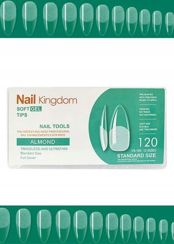 Tipsy Do Przedłużania Paznokci Migdał Almond w kasetce 120 szt. na Arena.pl