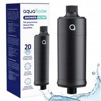 Filtr wody prysznicowy AquaFloow czarny do prysznica zmiękcza wodę 1 szt