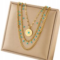 Naszyjnik Celebrytka Damski Złoty Boho 18K Pozłacany 316L Stal Chirurgiczna